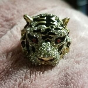 Betsey Johnson Adjustable Gem Tiger Ring